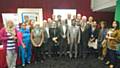 Mayor Ray Dutton, Dr Chris Duffy and guests at the launch of the Multicultural Arts and Media Centre Wellbeing Cafe