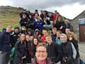 Hopwood Hall college students on The Pyg Trail to the summit of Snowdonia 