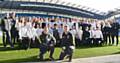 Students from Hopwood Hall College at Manchester City