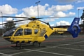 Air ambulance at Rochdale Railway Station