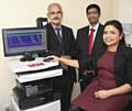 The official unit opening with Drs Radhakrishnan and Balakrishnan with senior GI physiologist Kumud Solanki