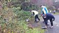 Hopwood students clear walkways and trails, under supervision of tutors and canal officials