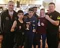 Hamer coach Alan Bacon, Abdul Khan, Sarhan Khan, Adam Earnshaw and head coach Steven Connellan