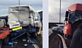 Multi-vehicle crash on the M62