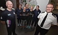 Bryn Hughes, Sergeant Michelle Lomas, PC Jennifer Reeve, Sergeant Cecelia Oakley, PC Jenni Smith, PC Stuart Rostron and Chief Constable Ian Hopkins