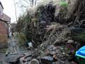 Families living on Whitfield Brow off of Todmorden Road, Littleborough forced out of their homes due to landslide