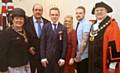 Mayoress Elaine Dutton, Brian Farrell, Kieran Farrell Mather BEM, Julie Mather, Nathan Mather, Mayor Raymond Dutton
