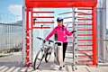 A cyclist turnstile funded with help from a TfGM Travel Choices sustainable travel grant