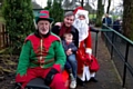 Santa visits Springfield Park model train