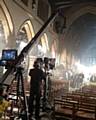 West End singer Shaun Escoffery rehearses at St Chads, Rochdale prior to ITV Carol Service filming