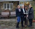 Janice Hopwood and Lorraine Mark-Bell (Metro Moneywise Credit Union) with Councillor Rina Paollucci-Escobar and Jane Barker (Chairwoman of Rochdale Children’s Moorland Home)