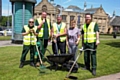 Councillor Jacqui Beswick with members of the Clean and Green team