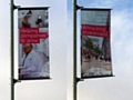 The Council refuses to answer how much taxpayers' money it has spent on lamp post banners