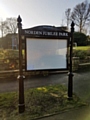 Heritage notice board at Jubilee Park, Norden