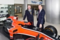 Mayor Ray Dutton with Tetrosyl chairman Peter Schofield at the companies newly refurbished headquarters in Rochdale town centre