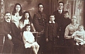 The extended Grundy family taken sometime during the early years of WW2; Clifford is standing at the back wearing his Army uniform with his parents Joseph and Jane Ann and his brothers and sisters. Karen`s Grandma (Jane) is sitting on the chair at the front on the left and my Great Uncle Leslie is the baby on my Great Grandma’s knee