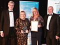 Anne Sharrocks receives the Nurse of the Year Award from Trust chief executive Sir David Dalton, Trust chairman Jim Potter and Helen Moreland of G4S Facilities Management.