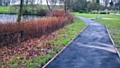 The new footpath around the medieval mere in Springfield Park