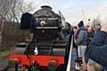 The Flying Scotsman arrives in Heywood