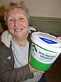 Denise Crewe with Springhill Hospice Collecting Bucket