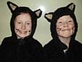 Mia Goulden and Joshua Ingham in St Gabriel’s ADMS Castleton’s annual village pantomime “Puss in Boots”