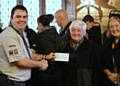 Explorer Scout leader Jonathan Gillibrand with the former Mayor of Rochdale Carol Wardle