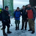 Kevin Hughes, Peter Clare, Mick Halkyard and Terence Loveridge, on The Fan Dance. Brecon Beacons