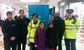 Police Cadets with Sajjad Miah (Principal Community Cohesion & Equality Officer, Rochdale Borough Council) & PCSO Colin Taylor at Rochdale Exchange Shopping Centre