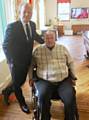 Simon Danczuk meets resident Steven Parkhill during a visit to Honresfeld Leonard Cheshire Care Home in Littleborough