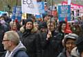 Nichola Shellard and Abigail Raby on the march