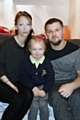 Kirsty Morris, five-year-old Tia, and partner Andrew