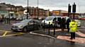 Police attend one of a dozen recent collisions at the notorious Townhead Junction