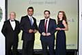 The Courage Award presented to Tom Goodwin, Rebecca Barron and Mohammed Ali by Bob Williams (CEO)