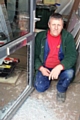 Nigel Coles at his premises on Drake Street - burglars smashed his window and made off with £3,000 worth of power tools