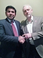 Councillor Aasim Rashid with Labour leader Jeremy Corbyn