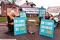 Back: Geoff Brown (Manchester Trades Council), Jane Stratton (junior doctor), and Alistair Stewart (consultant psychiatrist) <br />Front: Gail Bradshaw (Oldham Trades Council) and Rory Hicks (junior doctor)