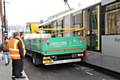 Tram collides with parked truck on Drake Street