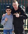 Queensway ABC's Ahid Khan with coach David Hodkinson 