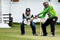 The charity match between Norden CC and Saddleworth CC gets under way