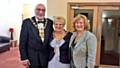 Mayor of Whitworth Lynda Barnes with the Mayor and Mayoress of Rochdale, Surinder and Cecile Biant