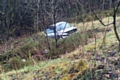 Lucky escape as driver loses control of car