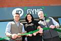 JD Gyms Managing Director Alun Peacock, Gym Manager Caroline Johnson and Rochdale Exchange centre manager Lorenzo O’Reilly cutting the ribbon at the opening of JD Gyms 