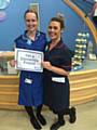 Sister Rhiannon Lloyd from the Oasis Unit with Samantha Reece, nurse practitioner at the Urgent Care Centre at Rochdale Infirmary 