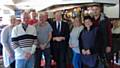 Regulars and staff with Simon Danczuk at the Bull's Head pub