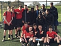 Year 10 boys’ football team who won the Rochdale School’s Cup competition