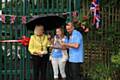 Mayor of Whitworth, Madeline De Souza, with Hopwood Hall Horticultural students Barbara Burke and Andy McConnell 