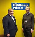 Andrew Roberts from Pennine Telecom with Carl Roach from Inspire Middleton 