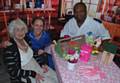 Patient Minnie Heys with Ward Sister Rhiannon Lloyd and RAID/OP Liaison Practitioner Ash Akoumah at Rochdale Infirmary’s Oasis dementia unit