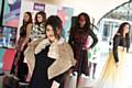 Hopwood Hall College fashion and textiles students and their work was on display last week at The Rock  in Bury - at front Habiba Marzouk, 18, modelling  item by fashion student Elaine Butler