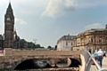 The new bridge over the River Roch in Rochdale town centre